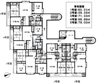リッツコート北仙台【4階】の間取り