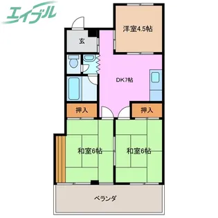 祇園ハイツ伍番街【5階】の間取り