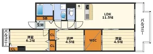 インプルーブ天満橋【9階】の間取り