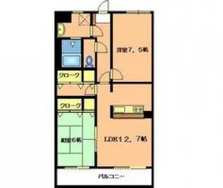 グランデュア緑井【6階】の間取り