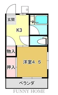 ユーケイハイムII【2階】の間取り