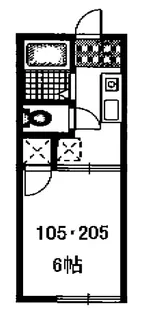 千葉県習志野市本大久保1【アパート】の間取り
