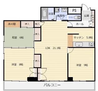 和三紫ビル【4階】の間取り