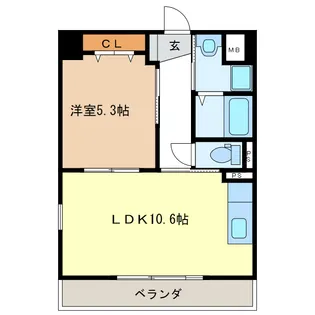塔世西裏MSビル【5階】の間取り