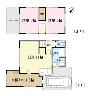 埼玉県南埼玉郡宮代町大字須賀【一戸建】の間取り