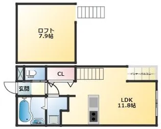 Spumoni B棟【2階】の間取り