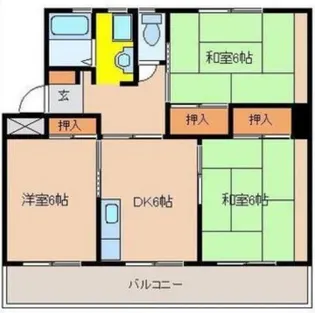 大淀ハイツ【4階】の間取り
