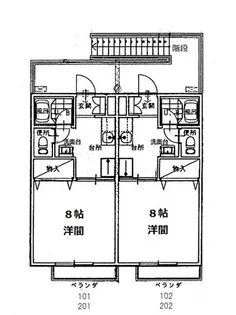 サンハイツ沖野上II【2階】の間取り