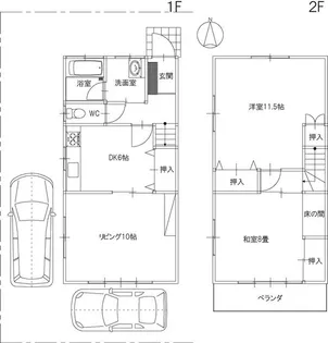 岡山県岡山市北区南方5【一戸建】の間取り