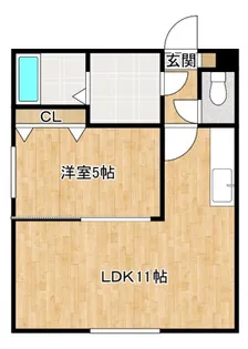1LDKの間取り画像