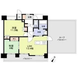 ソワール新檜尾台 6号棟【7階】の間取り
