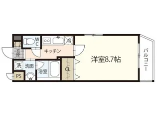 岡山県岡山市北区学南町2【マンション】の間取り