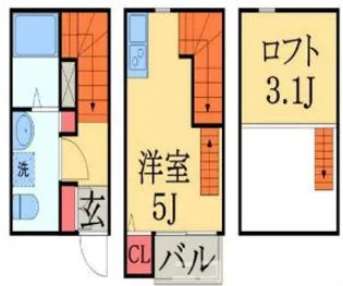 ハーモニーテラス湊新田【1階】の間取り