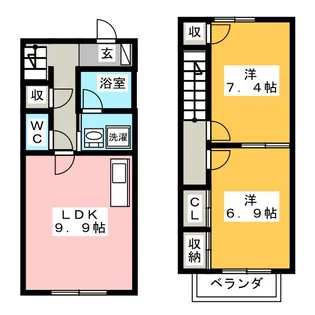 terrace paddyI【1階】の間取り