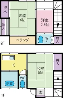 山梨県南都留郡富士河口湖町勝山【一戸建】の間取り