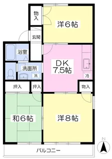 サンシティパークII【2階】の間取り