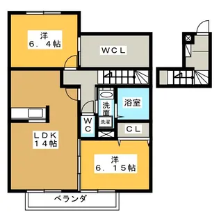 花の木壱番館【2階】の間取り
