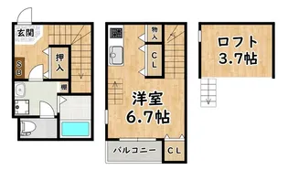 大阪府大阪市西淀川区野里2【アパート】の間取り