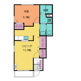 花メゾンC【1階】の間取り