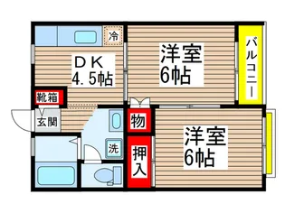 フロ-ラル秋山【2階】の間取り