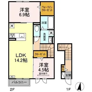 D-ROOM Fourth A棟【2階】の間取り