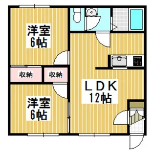 Mハイツ中島2【1階】の間取り