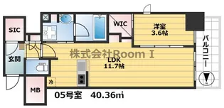 1LDKの間取り画像