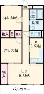 オーブドゥ長山【1階】の間取り