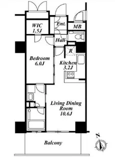 プライムアーバン新宿夏目坂タワーレジデンス【5階】の間取り
