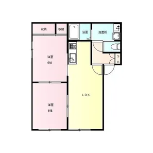 ヴィルヌーブA【2階】の間取り