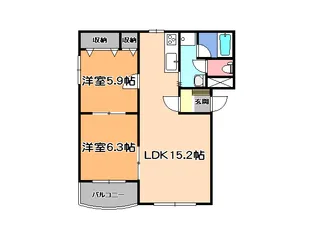 ピュアライフ佐藤【1階】の間取り