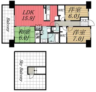 千葉県印西市戸神台2【マンション】の間取り