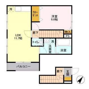 グランセMASEKI【2階】の間取り