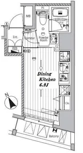東京都品川区平塚1【マンション】の間取り