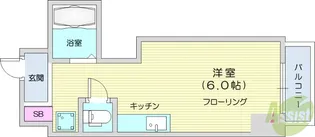 1Rの間取り画像