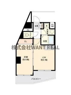ONE ROOF FLAT【10階】の間取り