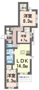 新築:WTB大塚【2階】の間取り