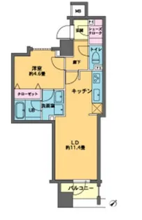 カスタリア人形町【7階】の間取り