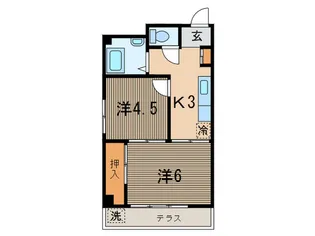 フロ-ル氷川台【1階】の間取り