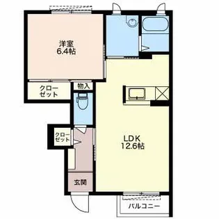 ファインプレイス羽衣【1階】の間取り