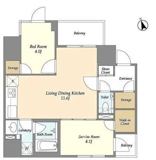 KDXレジデンス八丁堀【7階】の間取り