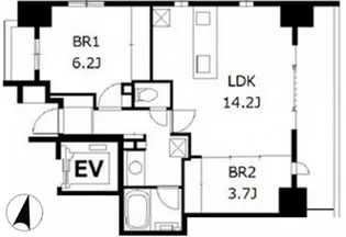 ルジェンテ赤坂 L’GENTE AKASAKA【12階】の間取り