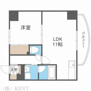 1LDKの間取り画像