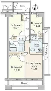 プレジール笹塚【8階】の間取り
