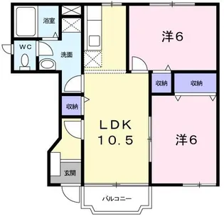 東京都清瀬市下宿2【アパート】の間取り