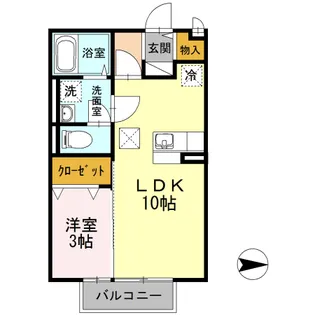 福岡県久留米市荒木町荒木【アパート】の間取り