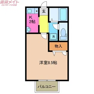 ハイツソートフル A【2階】の間取り