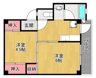 ビレッジハウス招提【3階】の間取り
