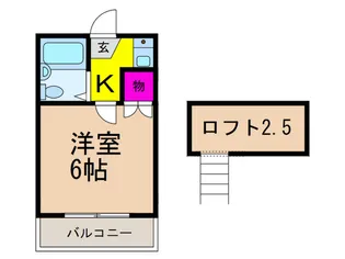 エイブル富田【2階】の間取り