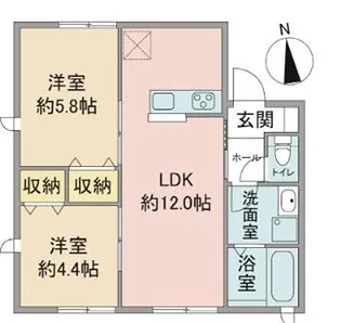 東京都府中市朝日町1【アパート】の間取り